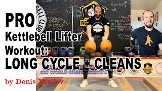 PRO Kettlebell Lifter Workout 5min LONG CYCLE 28kg  2’ x 2 CLEANS 28kg [upl. by Rivera]