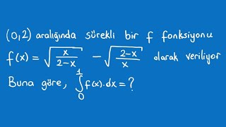 KÖKLÜ İFADENİN İNTEGRALİ integral [upl. by Geldens]