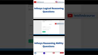 Infosys Logical Reasoning Questions and Answers youtubeshorts [upl. by Enyad41]