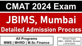 JBIMS Mumbai  Detailed Admission Process  All Programs  MMS  MHRD  MSc Finance [upl. by Nalahs]