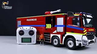 8x4 114 RC Fire Fighting Truck Remote Controlled Sprinkler Vehicles Sounds Painted Assembled DIY [upl. by Notlehs]