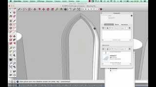 Sketchup  modéliser lembrasure dune baie en arc brisé [upl. by Nirrep]