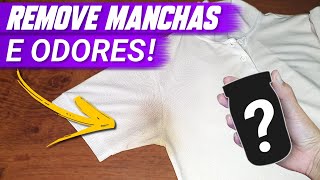 NÃO SOFRA MAIS  COMO TIRAR MANCHAS DE DESODORANTE DAS ROUPAS  rápido e fácil [upl. by Llamaj]