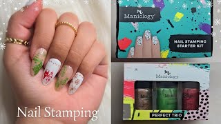 UNBOXING Maniology Nail Stamping Starter Kit  Beginner Friendly Festive Holiday Nails pr nailart [upl. by February593]