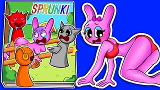 Make INCREDIBOX SPRUNKI Game Book📚 💕 Pinki stuck in the fence Sad story Squishy Surgery [upl. by Allanson]