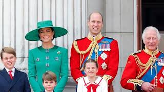 Before Trooping the Color King Charles III presents Kate Middletons Irish Guards with new colors [upl. by Phia]