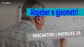 Algjeber e gjeomietri Percaktori i matrices 2A [upl. by Eiggem]