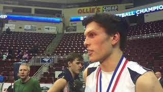 Abington Heights forward George Tinsley posted 29 points Tuesday in the Class 5A final [upl. by Eltrym]