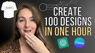 How To Create 100 TShirt Designs In 1 Hour For FREE With Canva  Chat GPT For Etsy POD [upl. by Aekim]