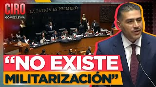 “No existe militarización” Harfuch sobre integración de Guardia Nacional a la Sedena  Ciro [upl. by Alleras811]