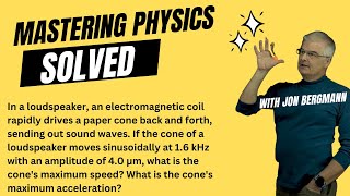 Mastering Physics Solved In a loudspeaker an electromagnetic coil rapidly drives a paper cone [upl. by Dilahk]