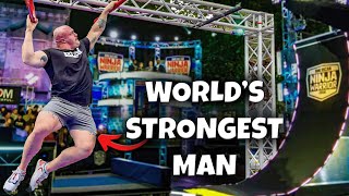 Worlds Strongest Man Tries American Ninja Warrior [upl. by Nonac883]