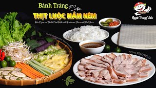 Chuẩn bị món BÁNH TRÁNG CUỐN THỊT LUỘC CHẤM MẮM NÊM đơn giản và đượm nồng hương vị [upl. by Nicoline]