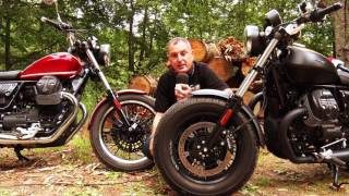 Motosx1000  Test Guzzi V9 Roamer y V9 Bobber [upl. by Zigmund]