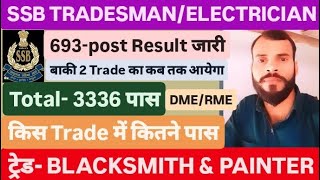 SSB TRADESMAN ELECTRICIAN MEDICAL RESULT OUT FINAL CUT OFF KITNI JAYEGI 693POST ADMIT CARD कब 🇮🇳👈 [upl. by Sabba]