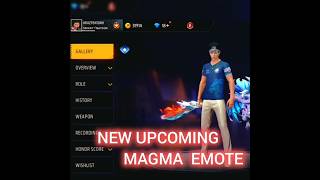 Upcoming New Magma Emote 🔥😱freefire shorts emote [upl. by Eicirtap]