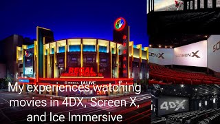 My Experiences Watching Movies In 4DX Screen X And Ice Immersive [upl. by Gould]