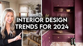 TOP 10 INTERIOR DESIGN  HOME DECOR TRENDS FOR 2024 [upl. by Bord]