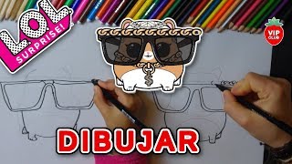 Cómo dibujar una muñeca LOL surprise series 3 pets MC Hammy Videotutorial DIY [upl. by Tati]