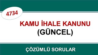 4734 Kamu ihale Kanunu Çözümlü Sorular Güncel [upl. by Joed3]