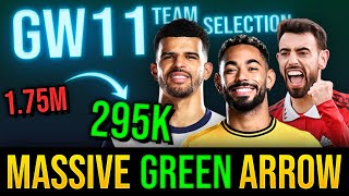 516 GW RANK 🌍  BENCH BOOST PAID OFF  MY FPL GW11 TEAM SELECTION amp GW10 PREVIEW [upl. by Oiracam929]