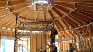 Mandala Homes Prefab Assembly 2350 Faceted Round Home [upl. by Ainotahs158]