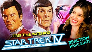 Cami happy with STAR TREK IV THE VOYAGE HOME 1986 Movie Reaction FIRST TIME WATCHING [upl. by Lynd348]