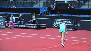 Julia Goerges vs Michaella Krajicek service game  Porsche Tennis Grand Prix 2011 [upl. by Perusse456]