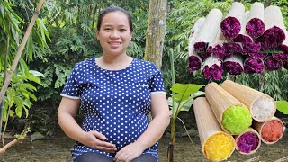 6 Months Pregnant Mother How to Make Delicious Colorful Bamboo Rice  Ly Thi Ca [upl. by Garap450]