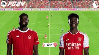 FC 24  Nottingham Forest vs Arsenal  English Premier League 202324  PS5™ Gameplay [upl. by Aihsal]