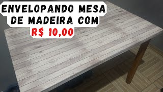 Como envelopar mesa de madeira  R 1000 [upl. by Nahtanaj]