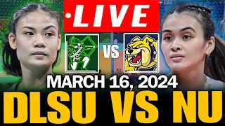 DLSU VS NU Round 1 🔴LIVE  MARCH 16 2024  UAAP SEASON 86 WOMENS VOLLEYBALL [upl. by Buschi]