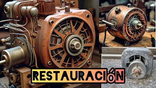 COMO RESTAURAR UN MOTOR ANTIGUO ELECTRICO RESTAURACION DE UN MOTOR [upl. by Baird542]