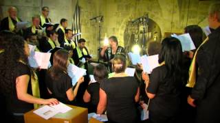 Pope Francis at The Holy SepulchreThe Magnificat Custody Choir sings Vexilla Regis [upl. by Erdah]