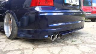 Opel Vectra b 30 V6 60mm exhaust one resonator and quotmufflex 6quot [upl. by Jobi18]