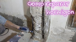 Como reparar PILARES y VIGAS de Hormigón [upl. by Caiaphas]