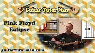 Eclipse  Pink Floyd  Acoustic Guitar Lesson easy [upl. by Elaynad]