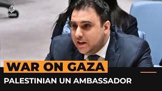 Palestinian UN ambassador calls out Security Council inaction  AJ Shorts [upl. by Jehiel179]