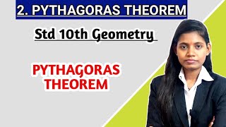 Pythagoras theorem class 10 geometry  chapter 2  Mathematics [upl. by Anaet]