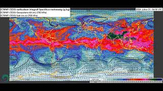 Specifikus nedvesség globális eloszlása 20240509 globálisan  Specific hum in summer of 2024 [upl. by Osmo]