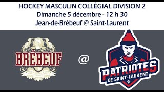 RSEQ Hockey masculin D2  Brébeuf  SaintLaurent 5 décembre 2021 [upl. by Cook]