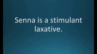 How to pronounce senna Senokot Memorizing Pharmacology Flashcard [upl. by Anned]