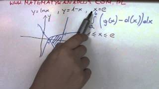 Zastosowanie całki oznaczonej cz2 Pole obszaru ograniczonego krzywymi [upl. by Esom286]