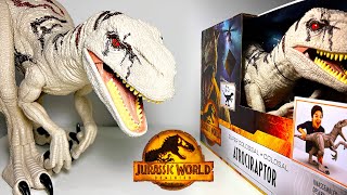 Super Colossal Atrociraptor Jurassic World Dominion Giant Dinosaur Figure [upl. by Echikson]