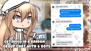 Got added in a Random Group Chat with 6 boys  GLMM  Gacha Life Mini Movie Part 1 [upl. by Elleirb672]