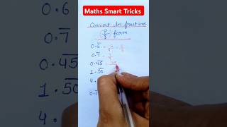 Decimal ka जादू Trick🔥 Recurring Decimal Short Trick  Class 9 Maths ytshorts​ shorts​ [upl. by Henricks]