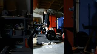 170kg375lb Deadlift  Band 15kg30kg [upl. by Leonard]