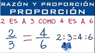 Qué es una proporción EJEMPLOS [upl. by Meilen]