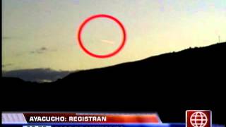 América Noticias  130913  Graban supuesto meteorito en Ayacucho [upl. by Chadwick]