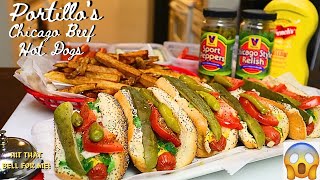 CHICAGO STYLE HOT DOGS  TO MAKE PORTILLOS CHICAGO BEEF HOT DOGS STEP BY STEP AT HOME VIDEO RECIPE [upl. by Horgan661]